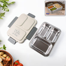 3-Compartment Stainless Steel Lunch Box (1 Pc)